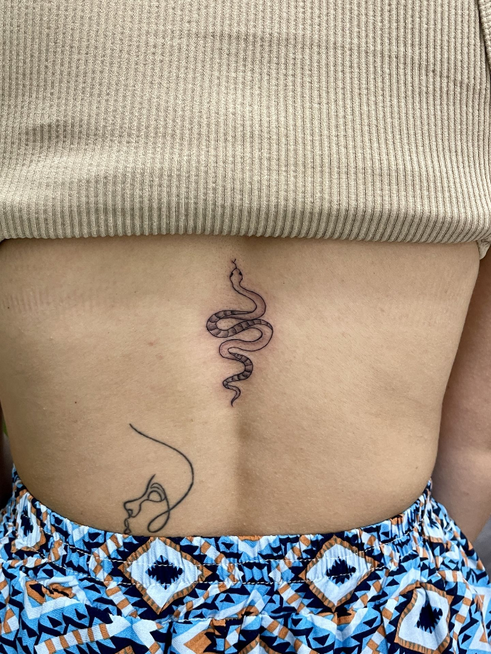 fineline snake tattoo
